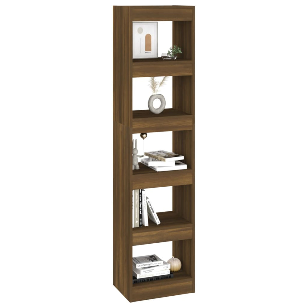 Boekenkast/kamerscherm 40x30x166 cm bruineikenkleurig MeubelReus