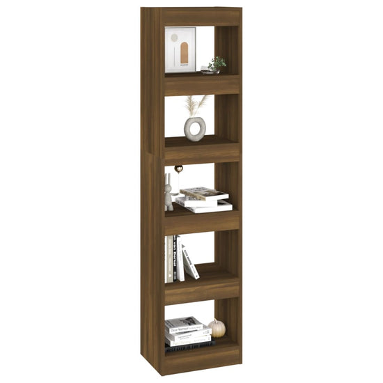 Boekenkast/kamerscherm 40x30x166 cm bruineikenkleurig MeubelReus