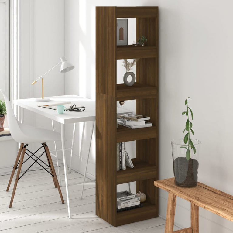 Boekenkast/kamerscherm 40x30x166 cm bruineikenkleurig MeubelReus