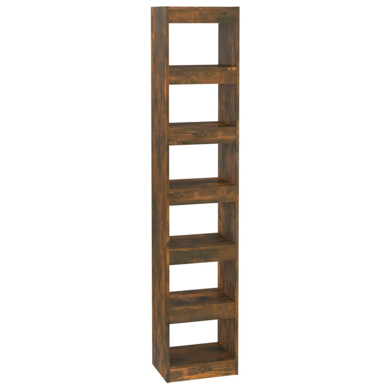 Boekenkast/kamerscherm 40x30x198 cm gerookt eikenkleurig MeubelReus
