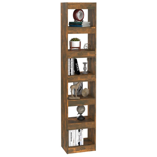 Boekenkast/kamerscherm 40x30x198 cm gerookt eikenkleurig MeubelReus