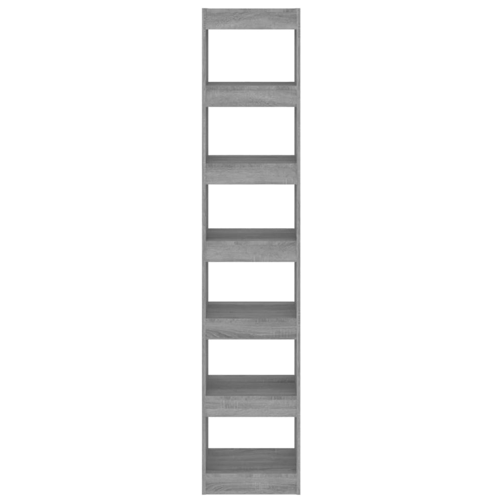 Boekenkast/kamerscherm 40x30x198 cm grijs sonoma eikenkleurig MeubelReus