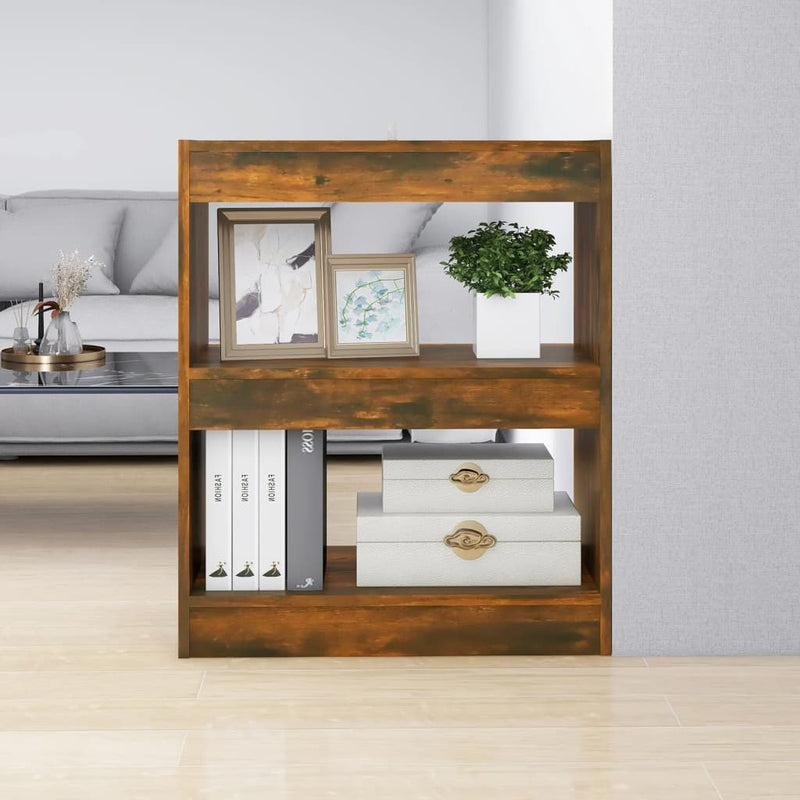 Boekenkast/kamerscherm 60x30x72 cm gerookt eikenkleurig MeubelReus