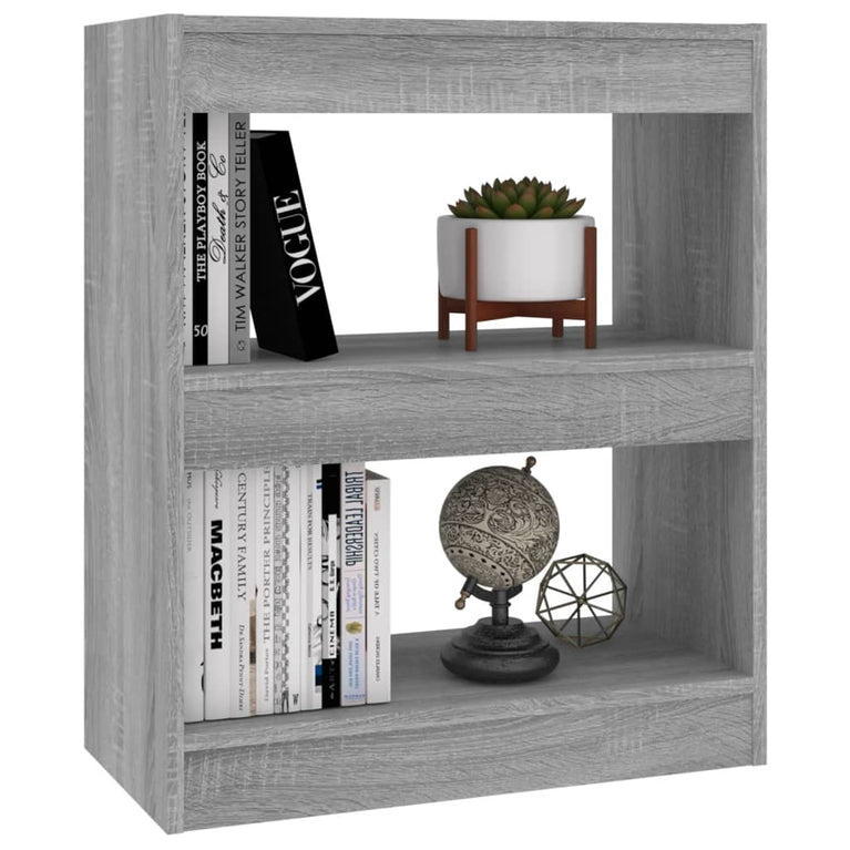 Boekenkast/kamerscherm 60x30x72 cm grijs sonoma eikenkleurig MeubelReus