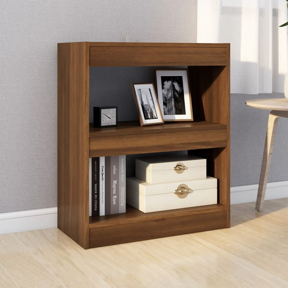 Boekenkast/kamerscherm 60x30x72 cm bruineikenkleurig MeubelReus