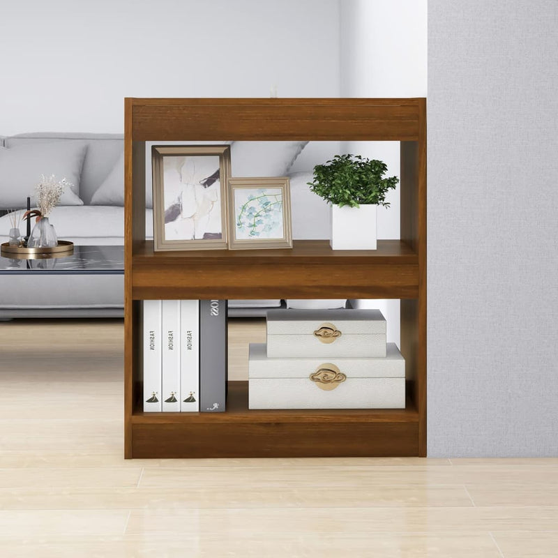 Boekenkast/kamerscherm 60x30x72 cm bruineikenkleurig MeubelReus