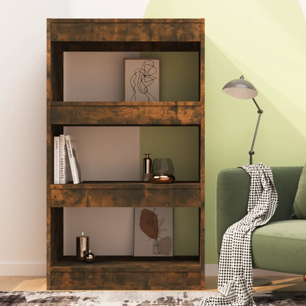 Boekenkast/kamerscherm 60x30x103 cm spaanplaat gerookt eiken MeubelReus