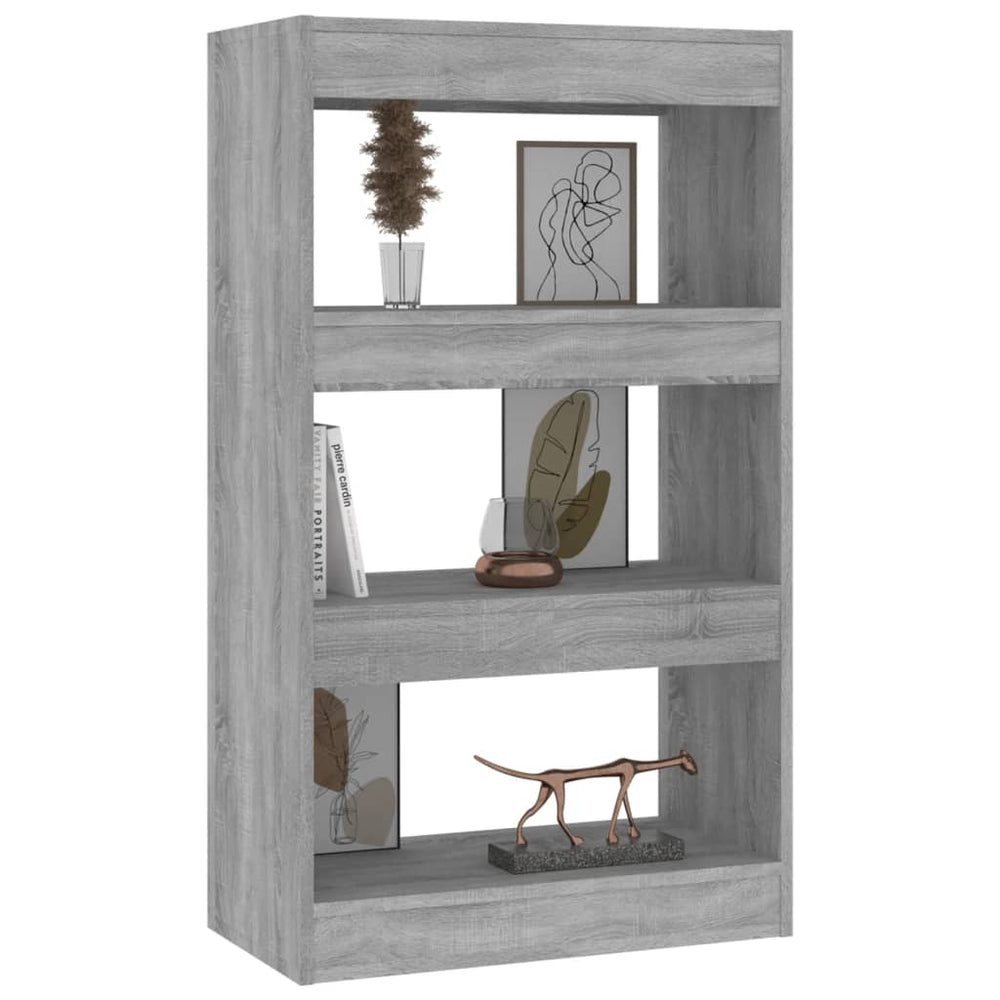 Boekenkast/kamerscherm 60x30x103 cm spaanplaat grijs sonoma MeubelReus