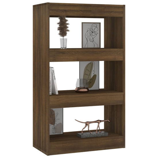 Boekenkast/kamerscherm 60x30x103 cm bruineikenkleurig MeubelReus