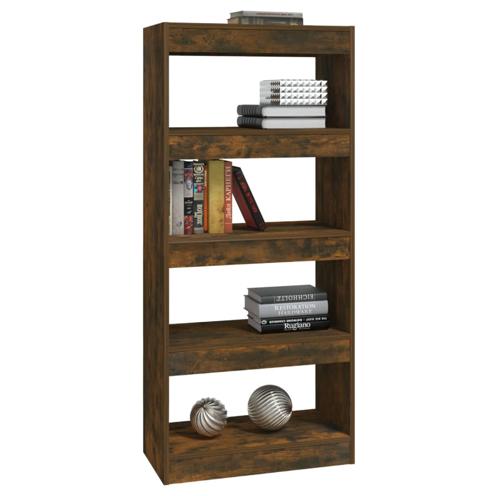 Boekenkast/kamerscherm 60x30x135 cm bewerkt hout gerookt eiken MeubelReus