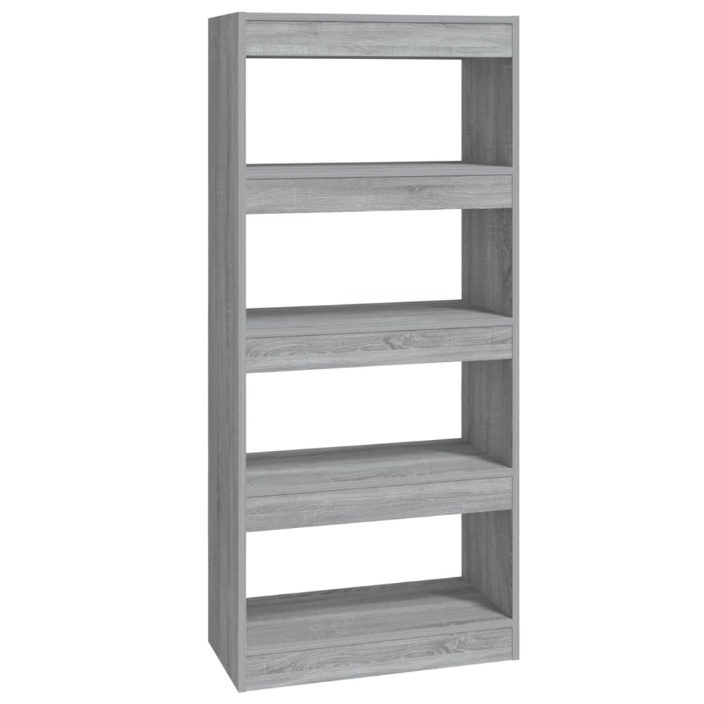 Boekenkast/kamerscherm 60x30x135 cm bewerkt hout grijs sonoma MeubelReus