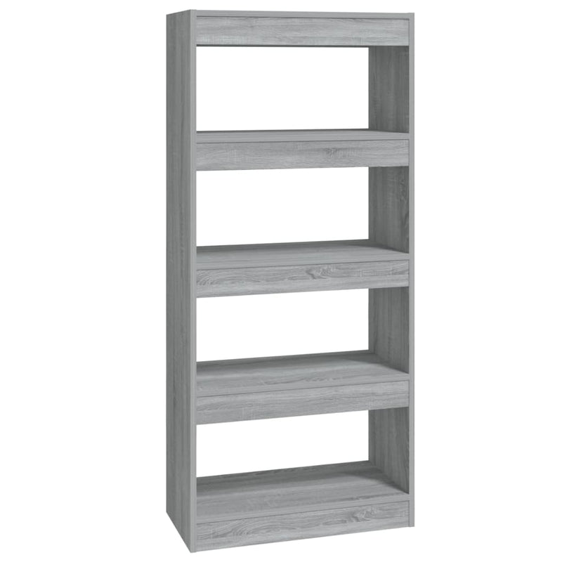 Boekenkast/kamerscherm 60x30x135 cm bewerkt hout grijs sonoma MeubelReus