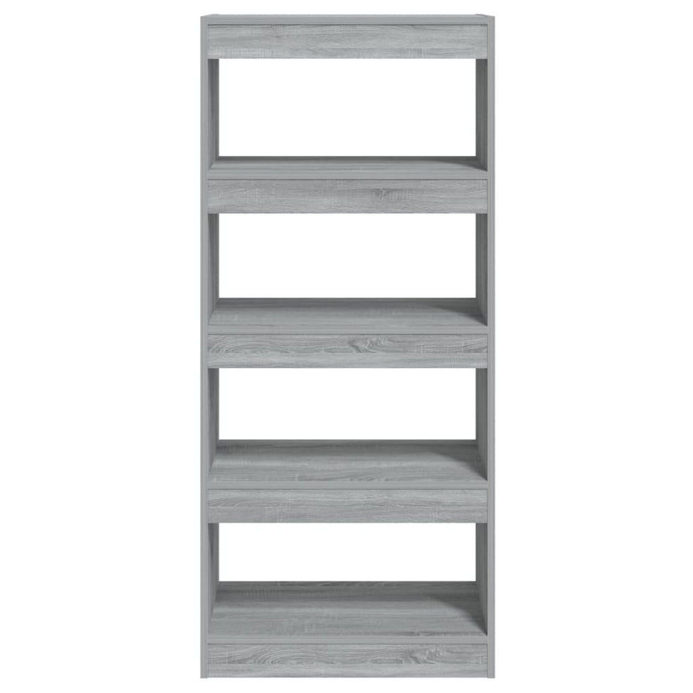 Boekenkast/kamerscherm 60x30x135 cm bewerkt hout grijs sonoma MeubelReus