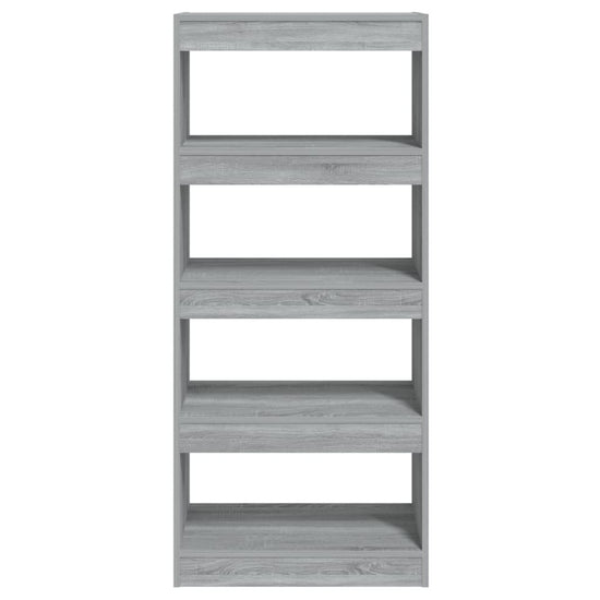 Boekenkast/kamerscherm 60x30x135 cm bewerkt hout grijs sonoma MeubelReus