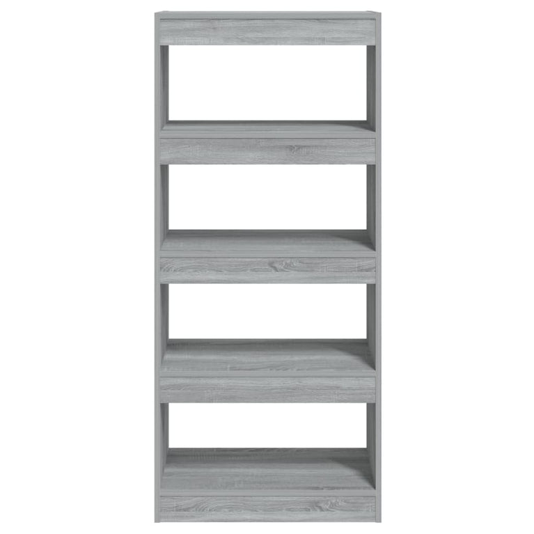 Boekenkast/kamerscherm 60x30x135 cm bewerkt hout grijs sonoma MeubelReus