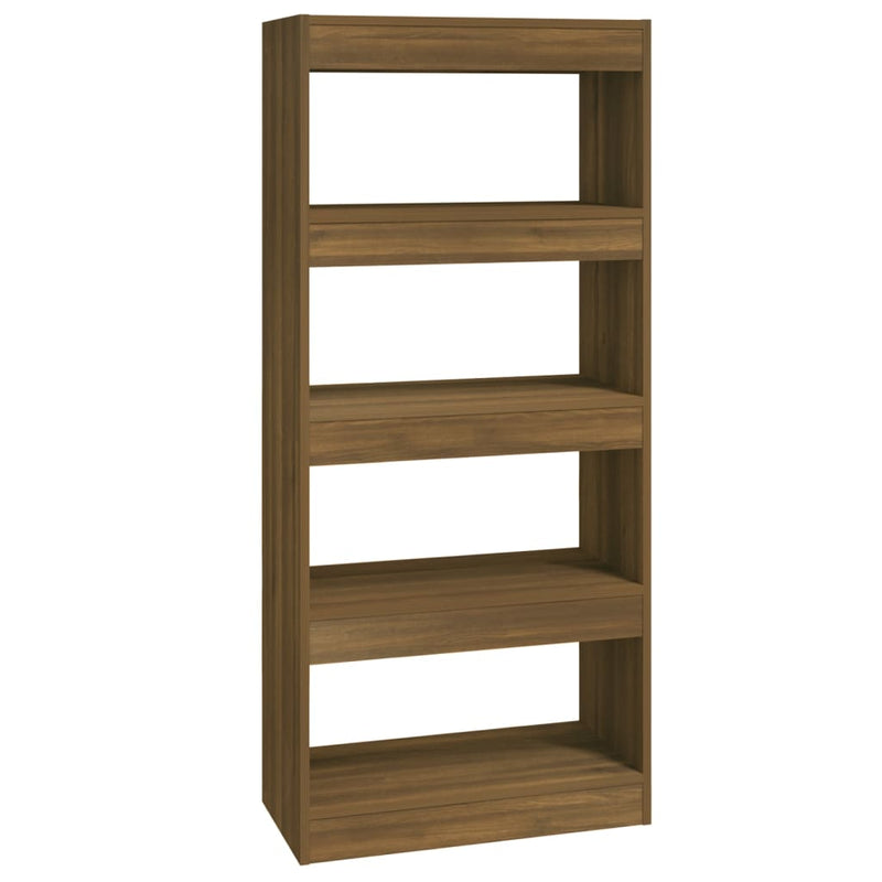 Boekenkast/kamerscherm 60x30x135 cm bewerkt hout bruineiken MeubelReus