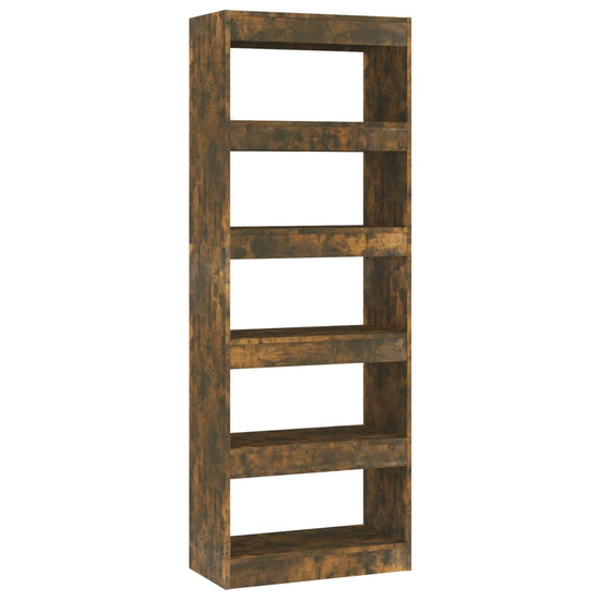 Boekenkast/kamerscherm 60x30x166 cm spaanplaat gerookt eiken MeubelReus