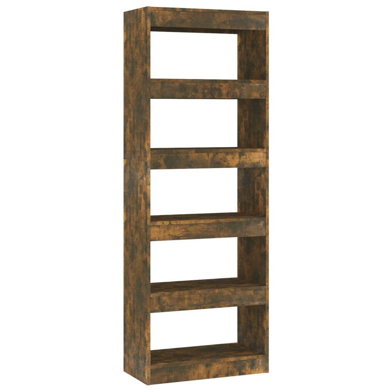 Boekenkast/kamerscherm 60x30x166 cm spaanplaat gerookt eiken MeubelReus