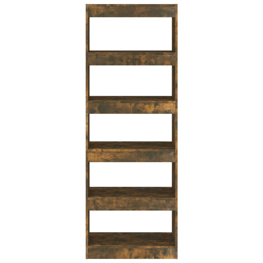 Boekenkast/kamerscherm 60x30x166 cm spaanplaat gerookt eiken MeubelReus