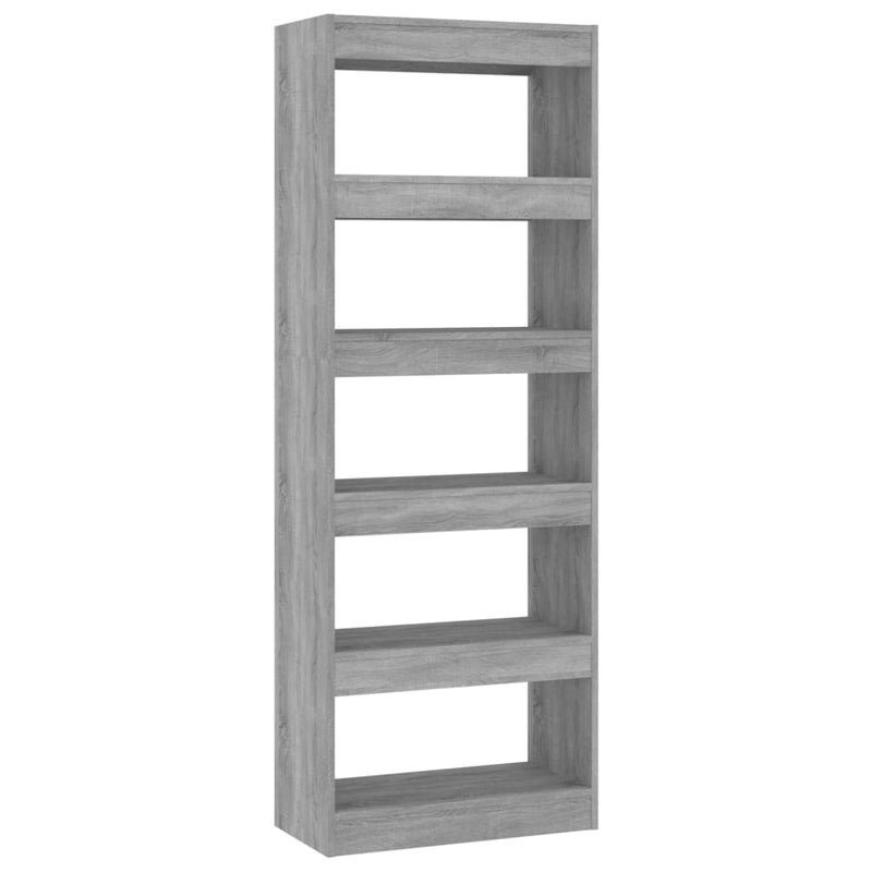 Boekenkast/kamerscherm 60x30x166 cm spaanplaat grijs sonoma MeubelReus
