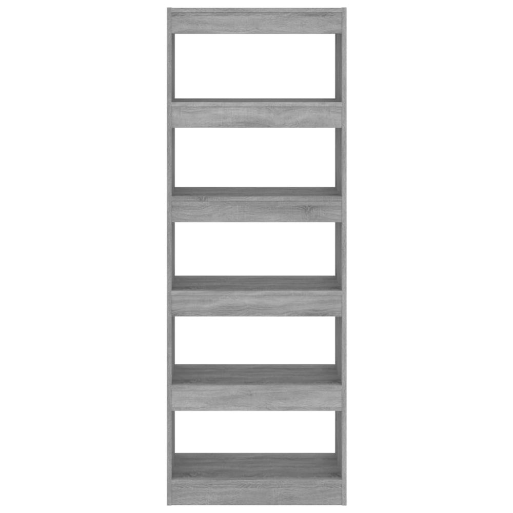 Boekenkast/kamerscherm 60x30x166 cm spaanplaat grijs sonoma MeubelReus