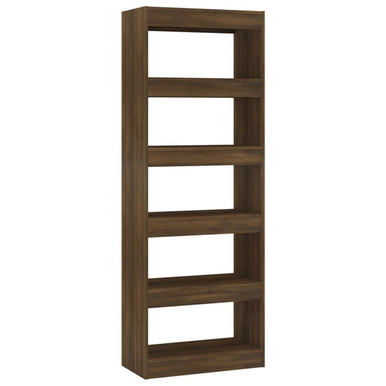Boekenkast/kamerscherm 60x30x166 cm spaanplaat bruineikenkleur MeubelReus