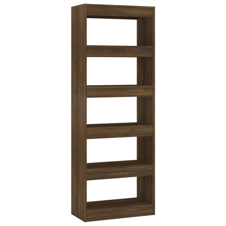 Boekenkast/kamerscherm 60x30x166 cm spaanplaat bruineikenkleur MeubelReus