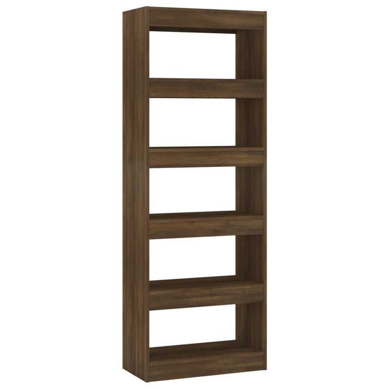 Boekenkast/kamerscherm 60x30x166 cm spaanplaat bruineikenkleur MeubelReus