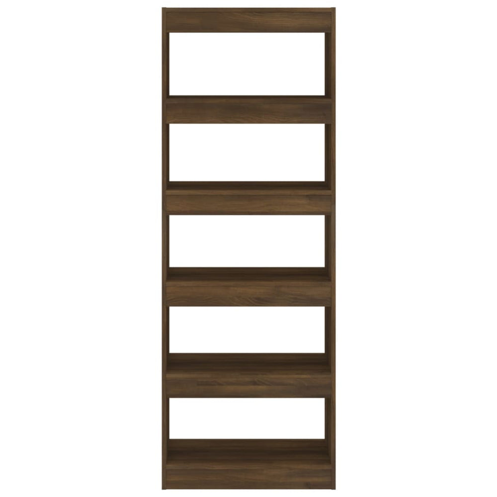 Boekenkast/kamerscherm 60x30x166 cm spaanplaat bruineikenkleur MeubelReus