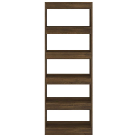 Boekenkast/kamerscherm 60x30x166 cm spaanplaat bruineikenkleur MeubelReus