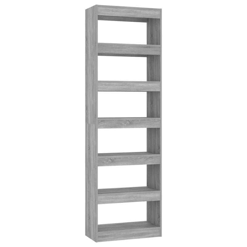 Boekenkast/kamerscherm 60x30x198 cm grijs sonoma eikenkleurig MeubelReus