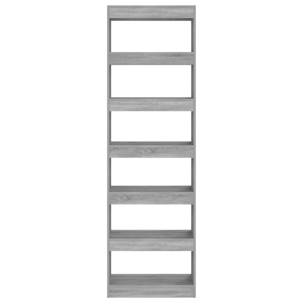 Boekenkast/kamerscherm 60x30x198 cm grijs sonoma eikenkleurig MeubelReus