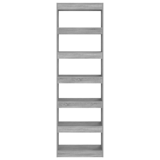 Boekenkast/kamerscherm 60x30x198 cm grijs sonoma eikenkleurig MeubelReus