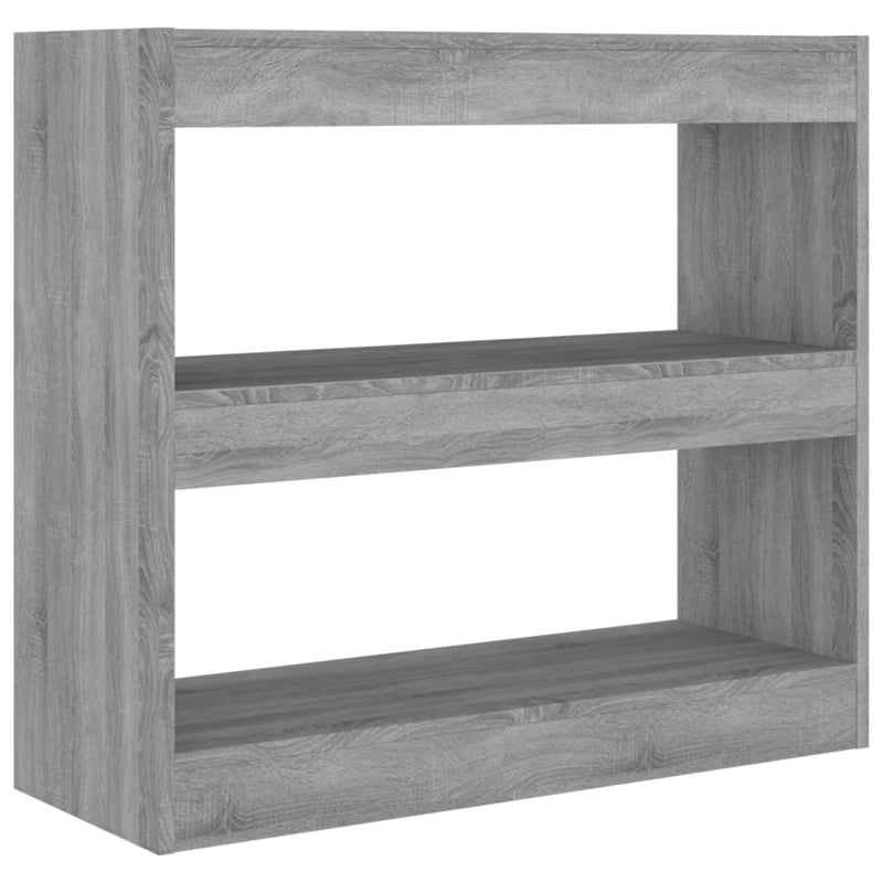 Boekenkast/kamerscherm 80x30x72 cm grijs sonoma eikenkleurig MeubelReus