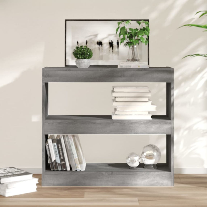 Boekenkast/kamerscherm 80x30x72 cm grijs sonoma eikenkleurig MeubelReus