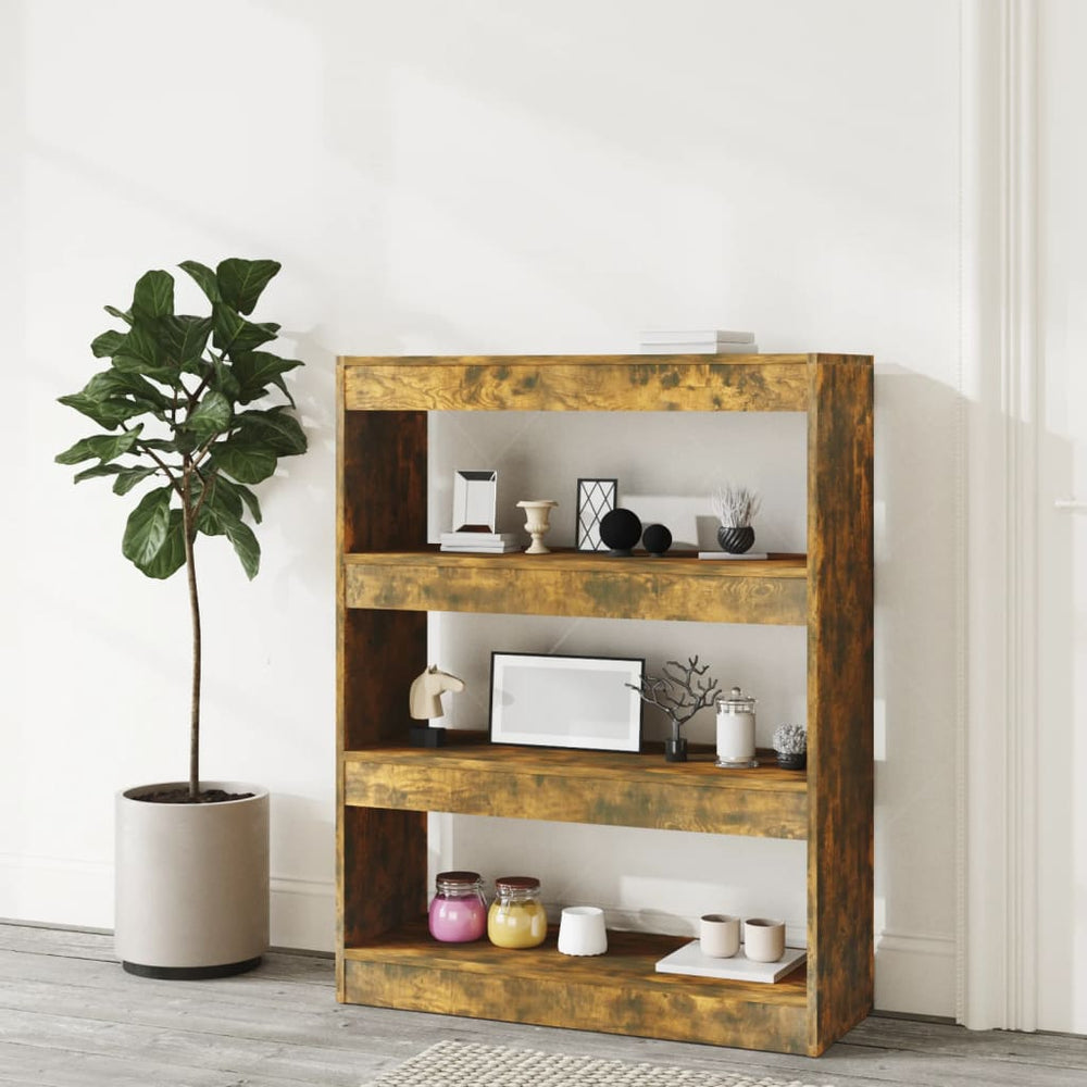 Boekenkast/kamerscherm 80x30x103 cm bewerkt hout sonoma eiken MeubelReus