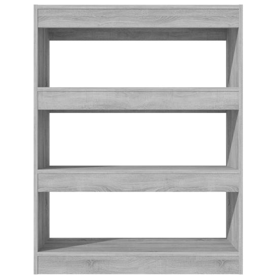 Boekenkast/kamerscherm 80x30x103 cm bewerkt hout grijs sonoma MeubelReus