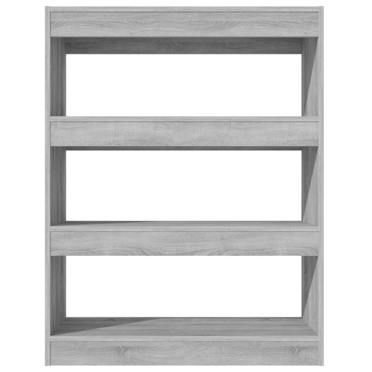 Boekenkast/kamerscherm 80x30x103 cm bewerkt hout grijs sonoma MeubelReus