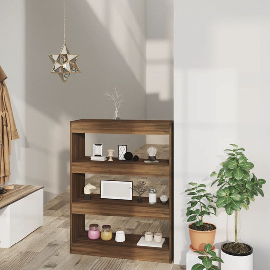 Boekenkast/kamerscherm 80x30x103 cm bewerkt hout bruineiken MeubelReus