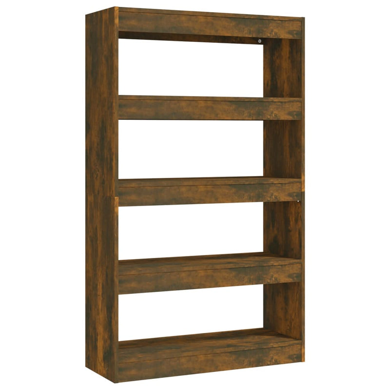 Boekenkast/kamerscherm 80x30x135 cm spaanplaat gerookt eiken MeubelReus