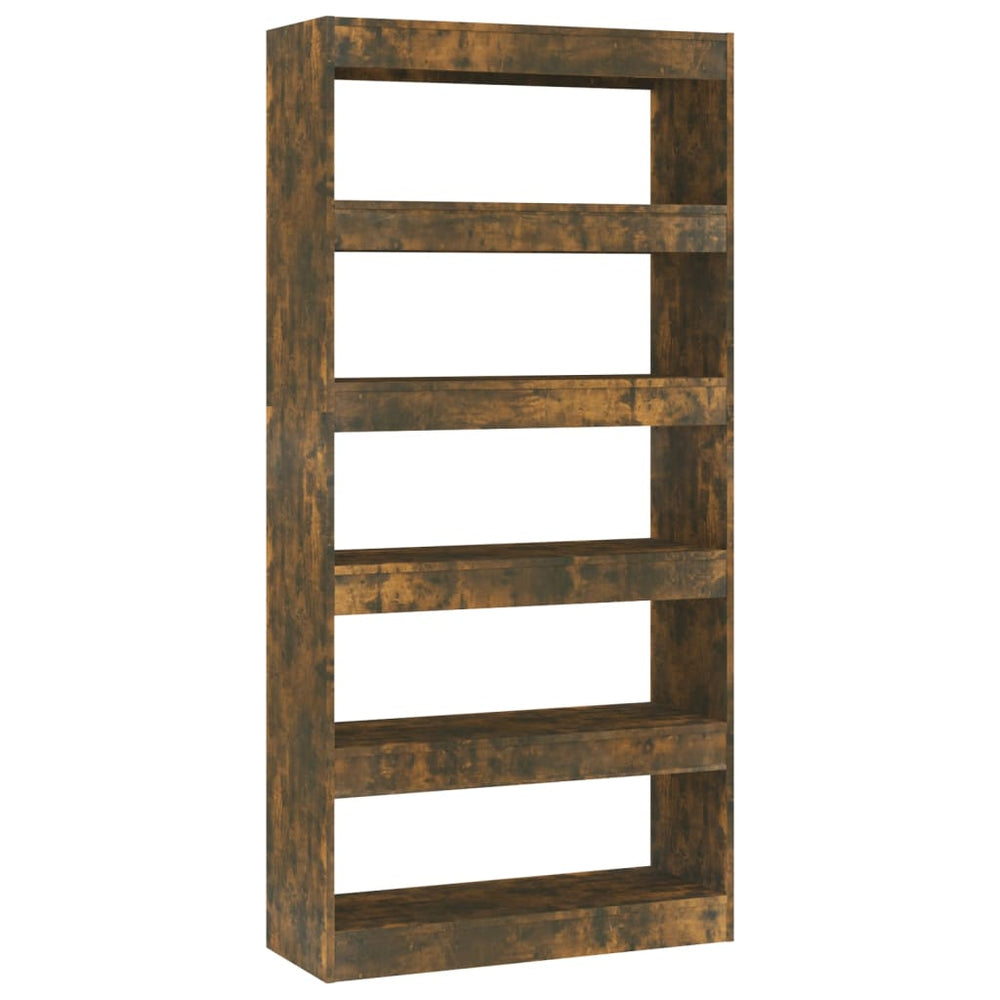 Boekenkast/kamerscherm 80x30x166 cm spaanplaat gerookt eiken MeubelReus