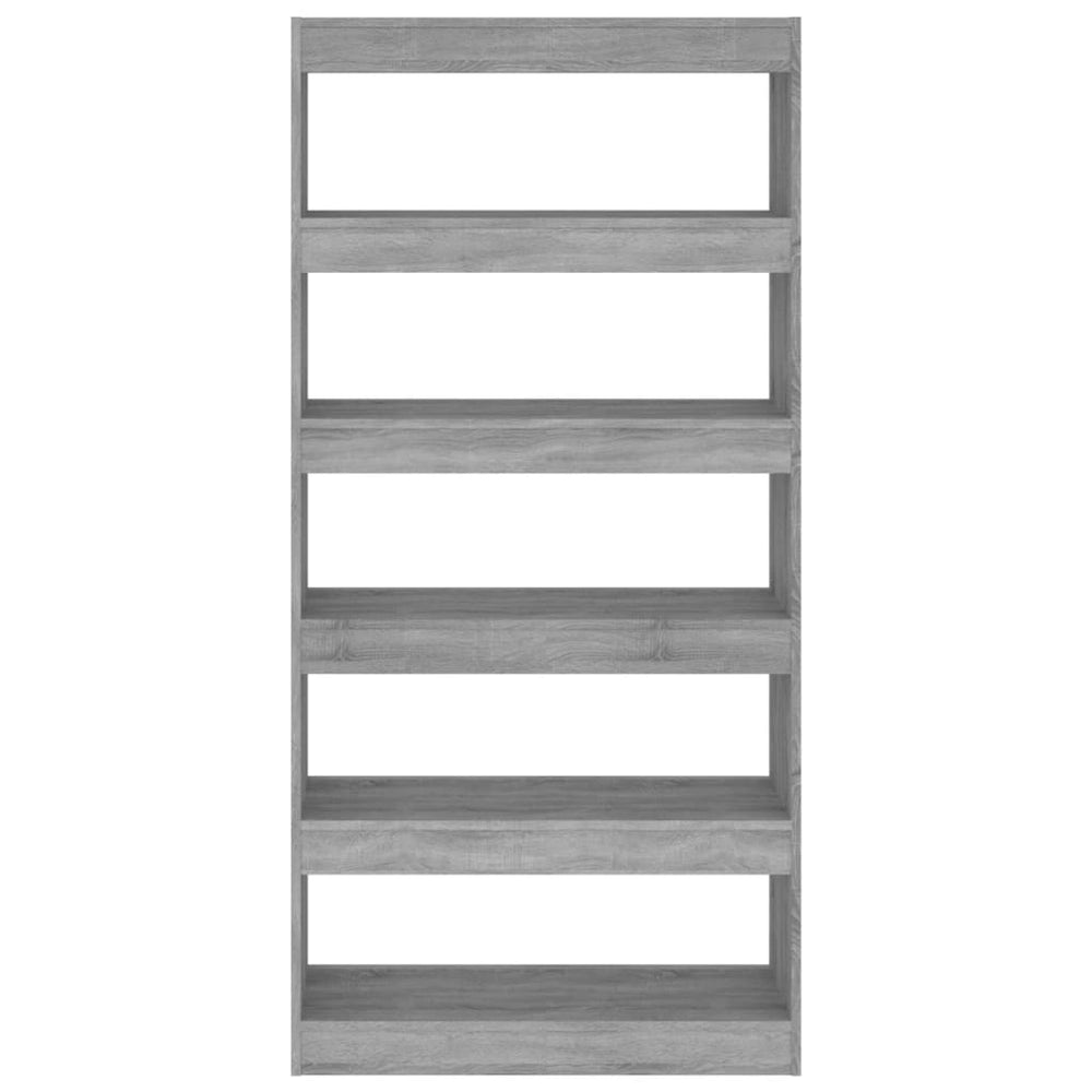Boekenkast/kamerscherm 80x30x166 cm spaanplaat grijs sonoma MeubelReus