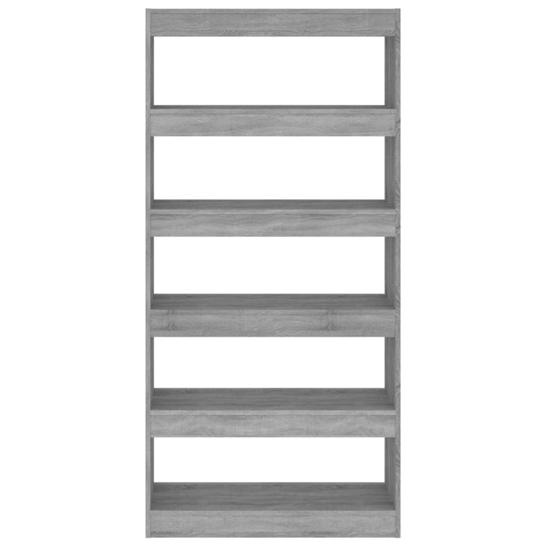 Boekenkast/kamerscherm 80x30x166 cm spaanplaat grijs sonoma MeubelReus