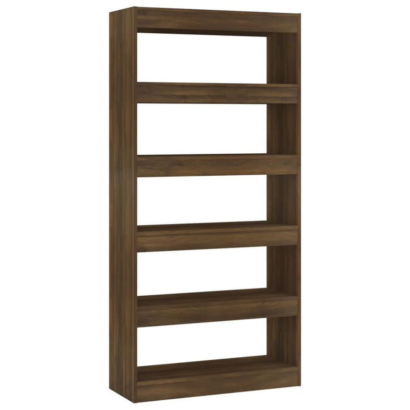 Boekenkast/kamerscherm 80x30x166 cm spaanplaat bruineikenkleur MeubelReus