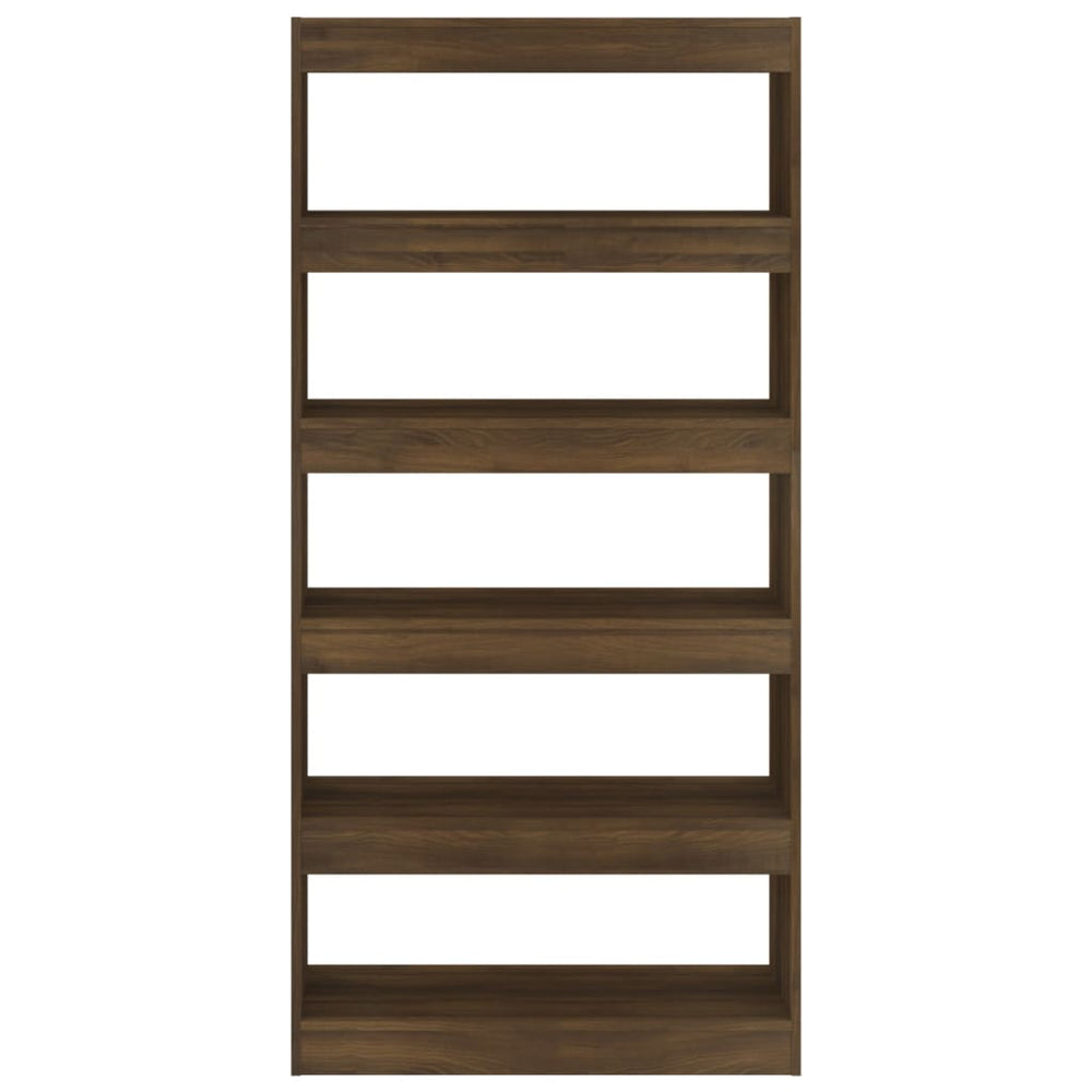 Boekenkast/kamerscherm 80x30x166 cm spaanplaat bruineikenkleur MeubelReus