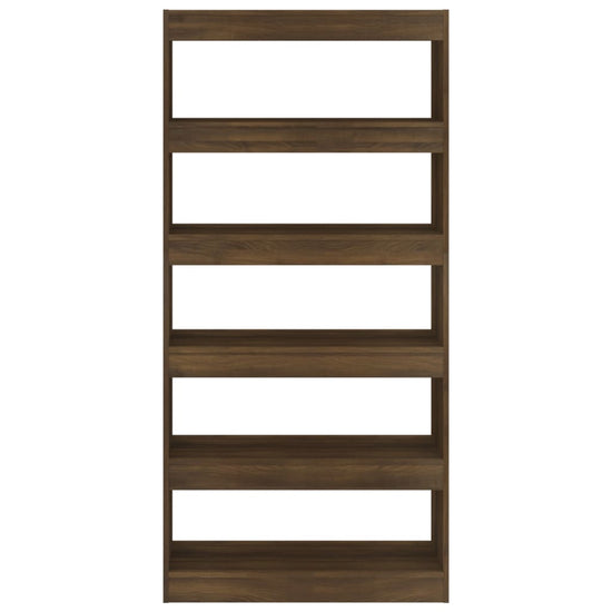 Boekenkast/kamerscherm 80x30x166 cm spaanplaat bruineikenkleur MeubelReus
