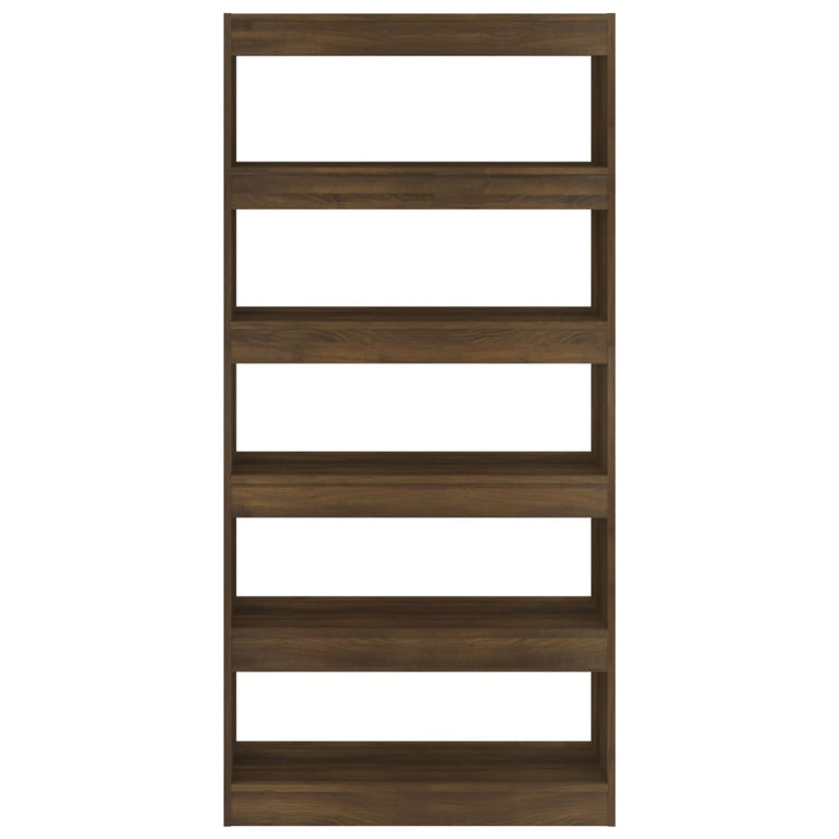 Boekenkast/kamerscherm 80x30x166 cm spaanplaat bruineikenkleur MeubelReus