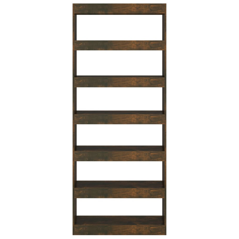 Boekenkast/kamerscherm 80x30x198 cm spaanplaat gerookt eiken MeubelReus
