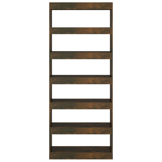 Boekenkast/kamerscherm 80x30x198 cm spaanplaat gerookt eiken MeubelReus