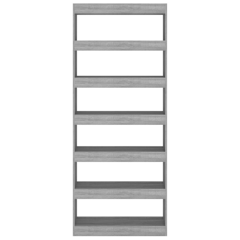 Boekenkast/kamerscherm 80x30x198 cm spaanplaat grijs sonoma MeubelReus